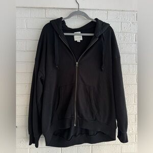 Black Zip-Up Hoodie Jacket
